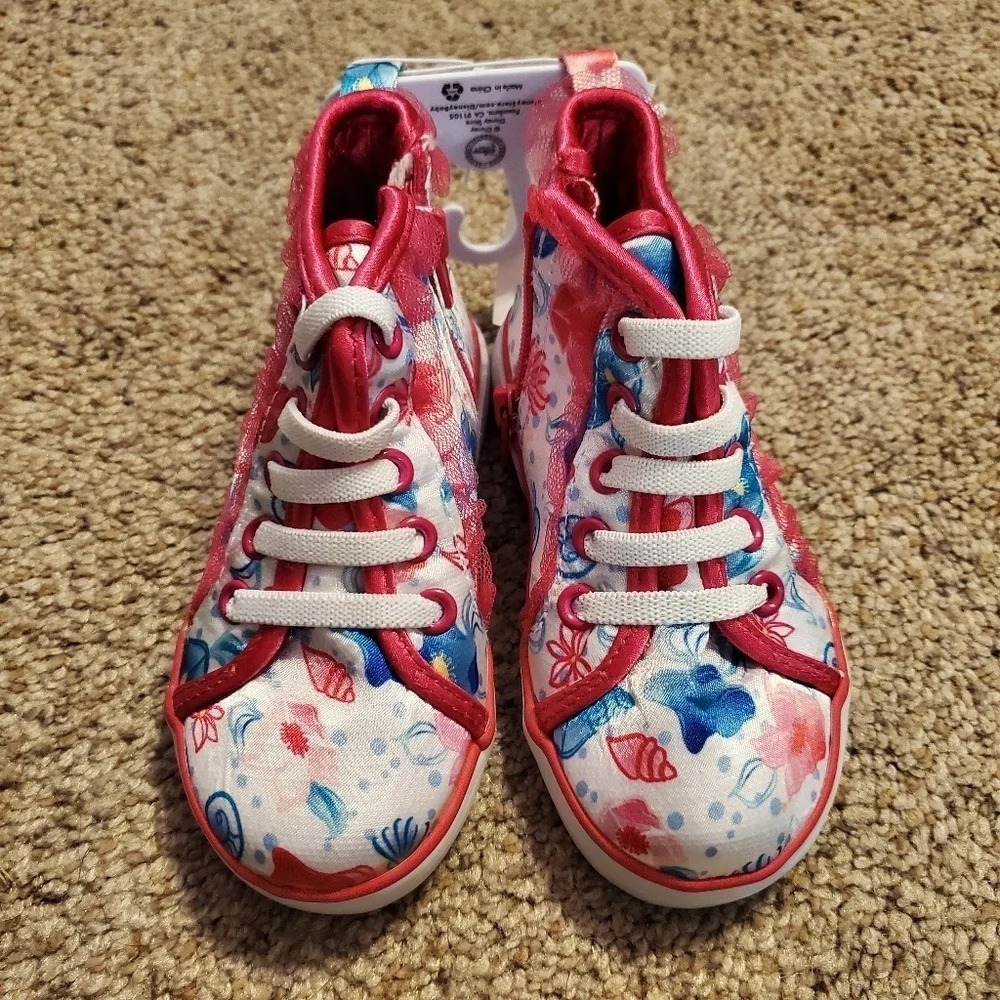 Disney Baby Ariel Mermaid Hi Top Sneakers 2 YRS